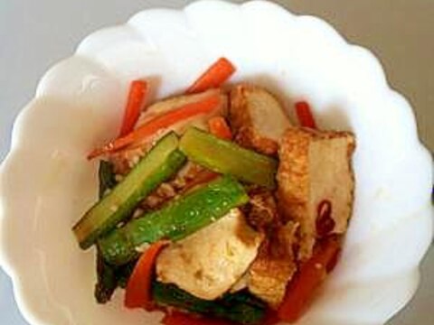 厚揚げ豆腐と野菜のきんぴら風味